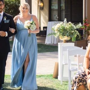 Azazie bridesmaid dress dusty blue